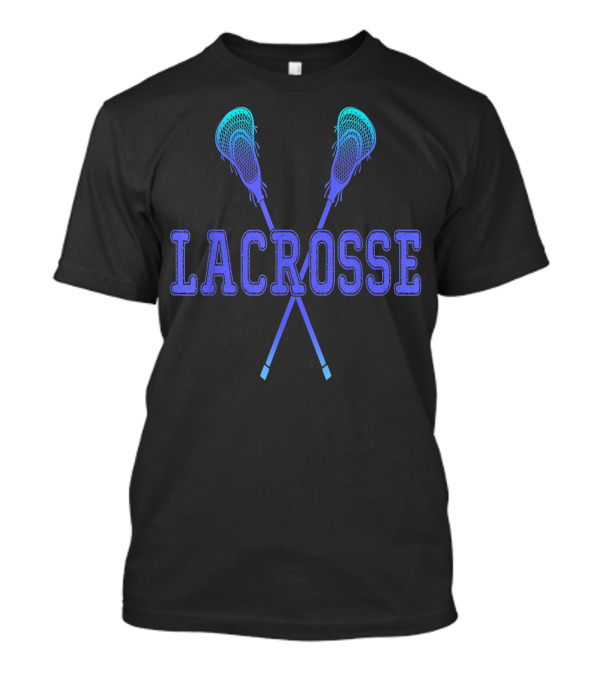 Lacrosse Crossed Sticks Blue Tie Dye Cool Girls Boys T-Shirt