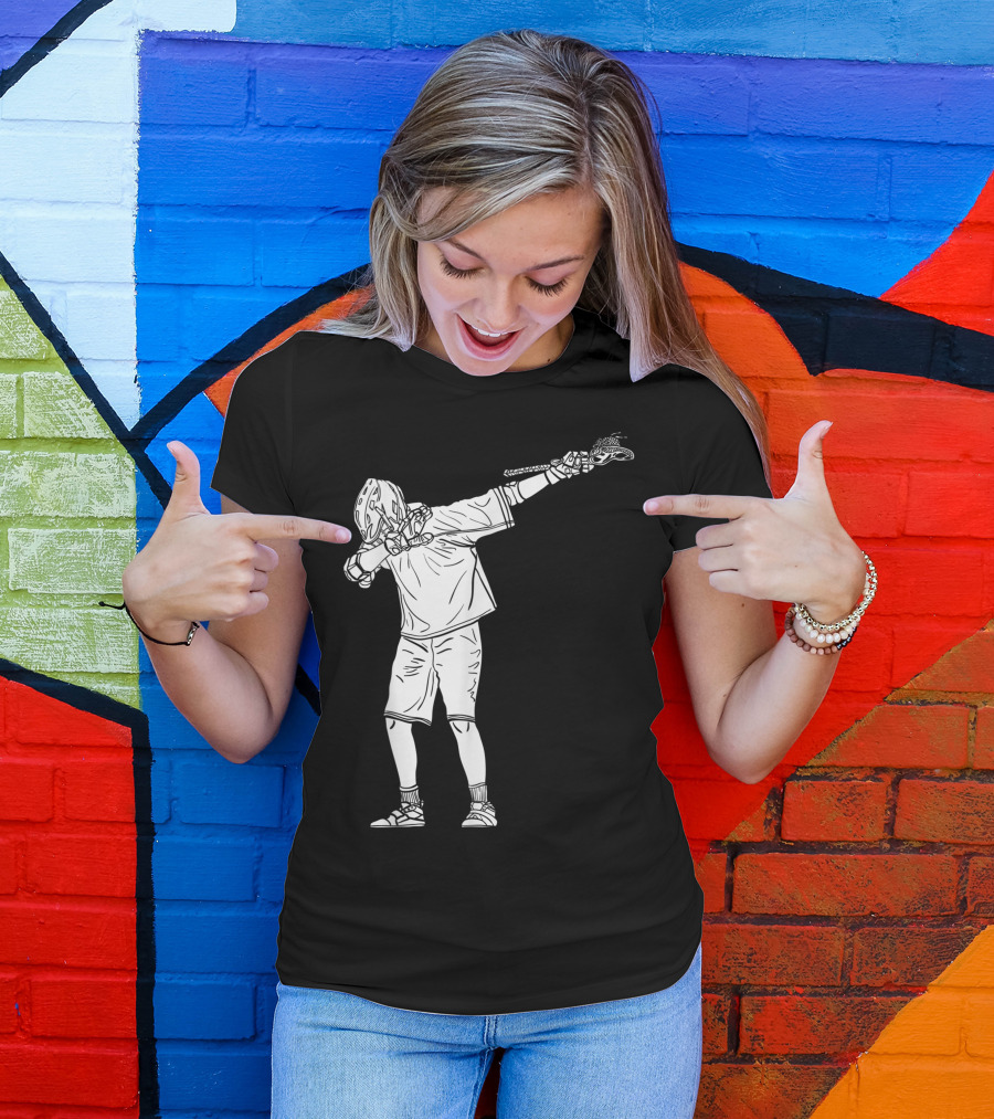 Lacrosse Stick Boy Dabbing Youth Dance Move T-Shirt