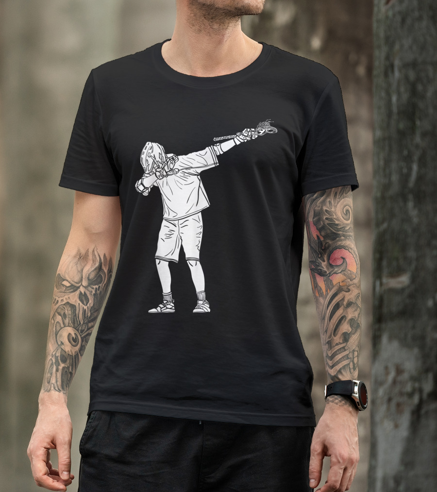 Lacrosse Stick Boy Dabbing Youth Dance Move T-Shirt