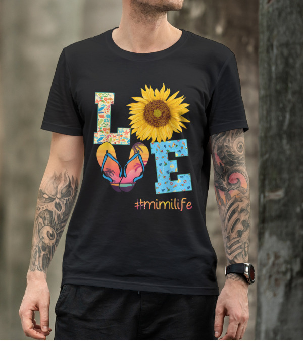Love Sunflower Flip Flops #MimiLife Summer Hippie T-Shirt