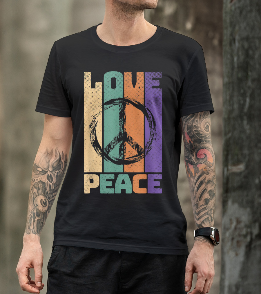 Love Peace Vintage Tie Dye 60s 70s Hippie T-Shirt