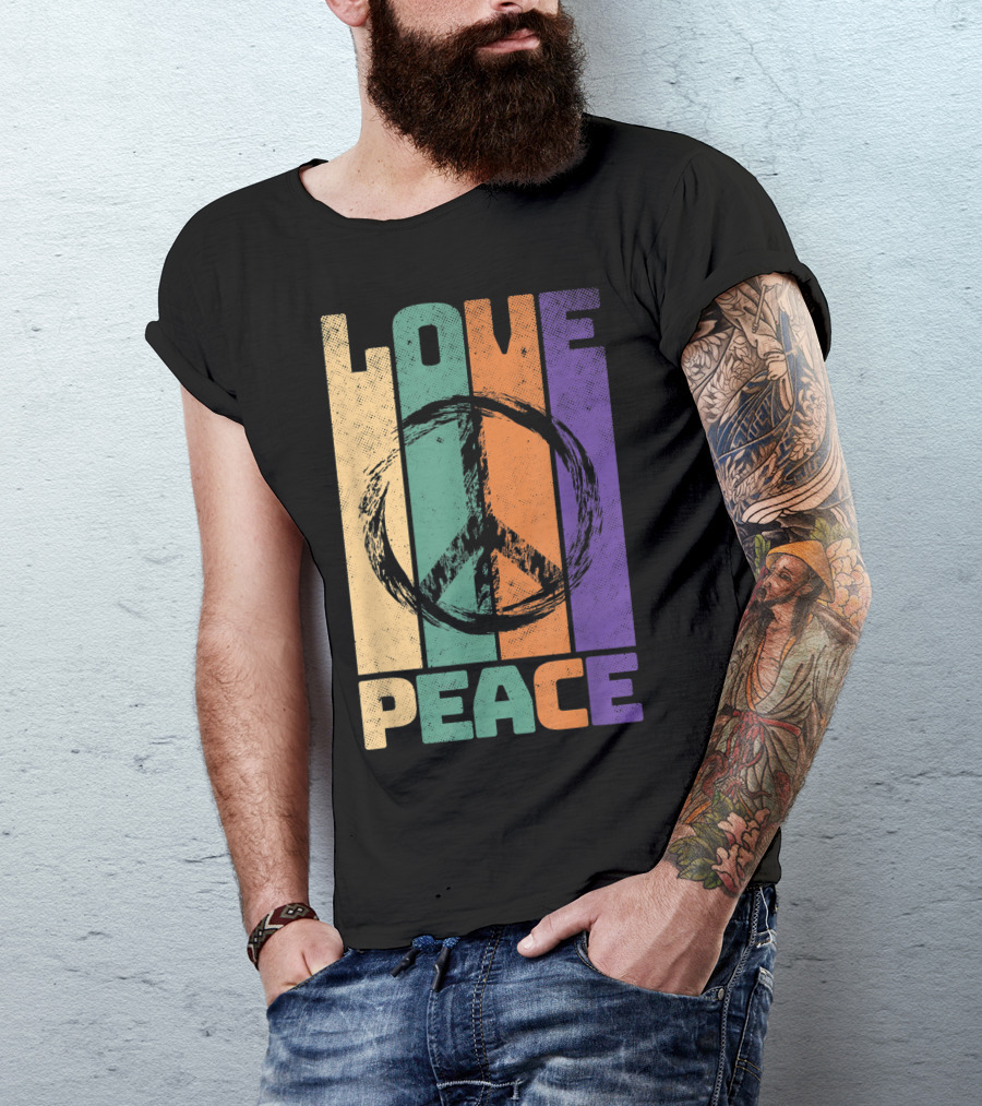 Love Peace Vintage Tie Dye 60s 70s Hippie T-Shirt