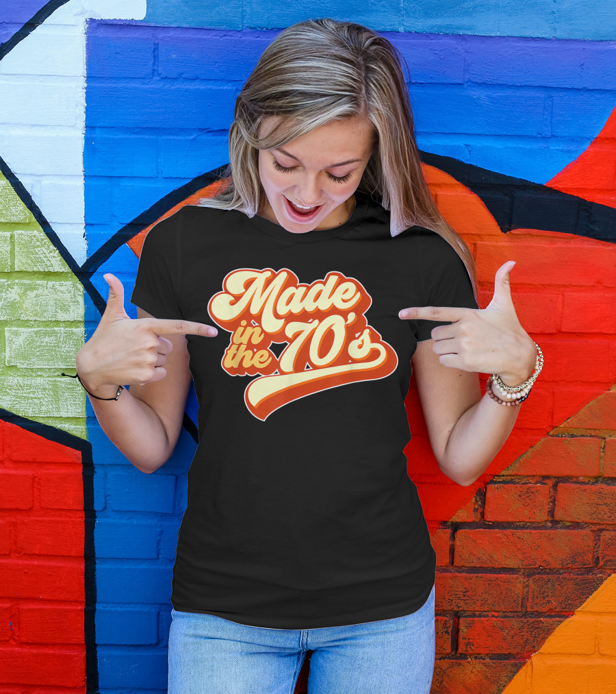 Made In The 70's Retro Style Font T-Shirt