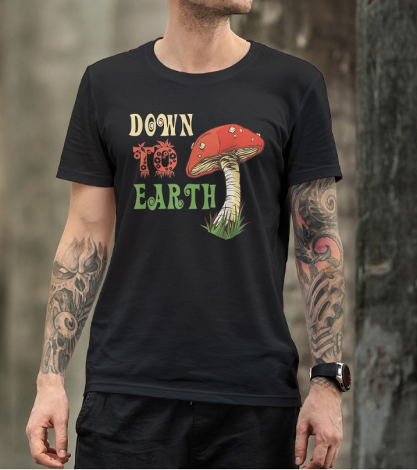 Down To Earth Mellow Mushrooms Acid LSD Hippy T-Shirt