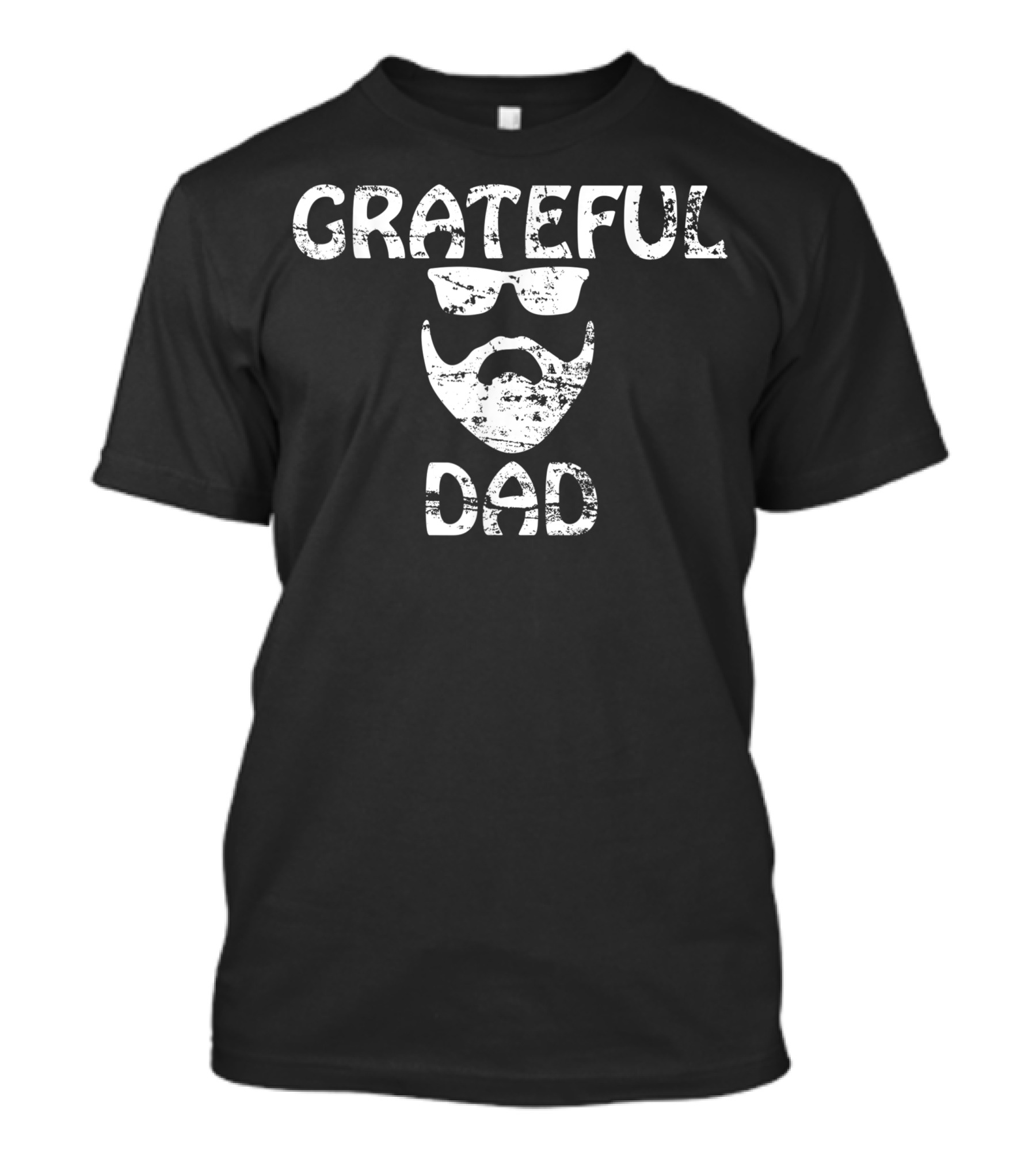 Grateful Dad Distressed Style With Beard And Sunglasses T-Shirt