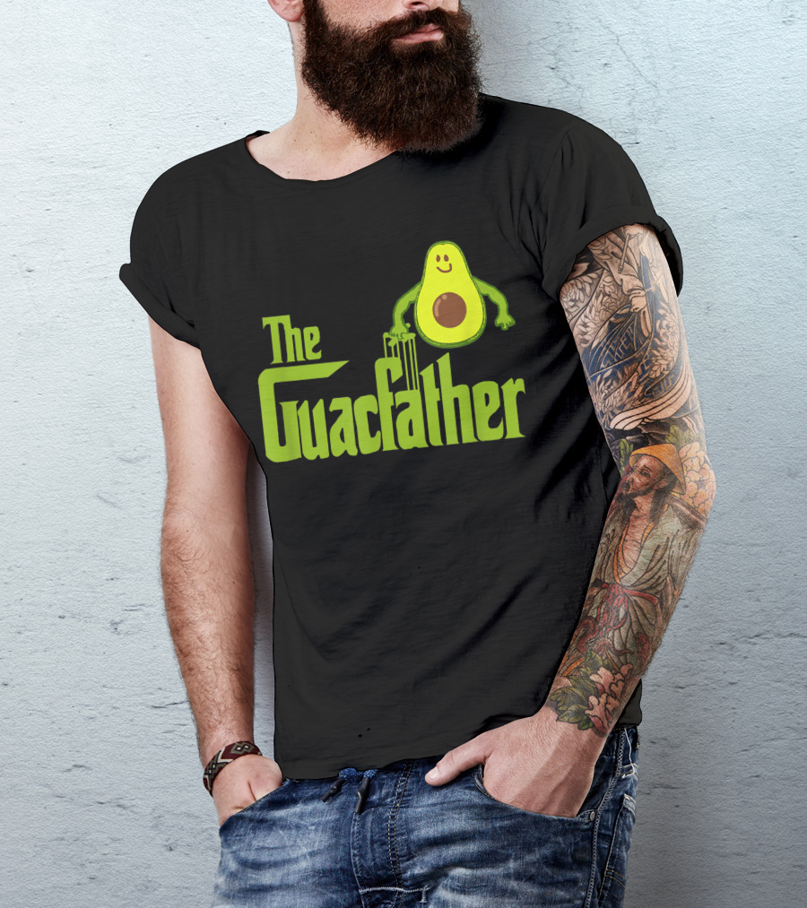 Mens The Guacfather Avocado Guacamole Lover T-Shirt