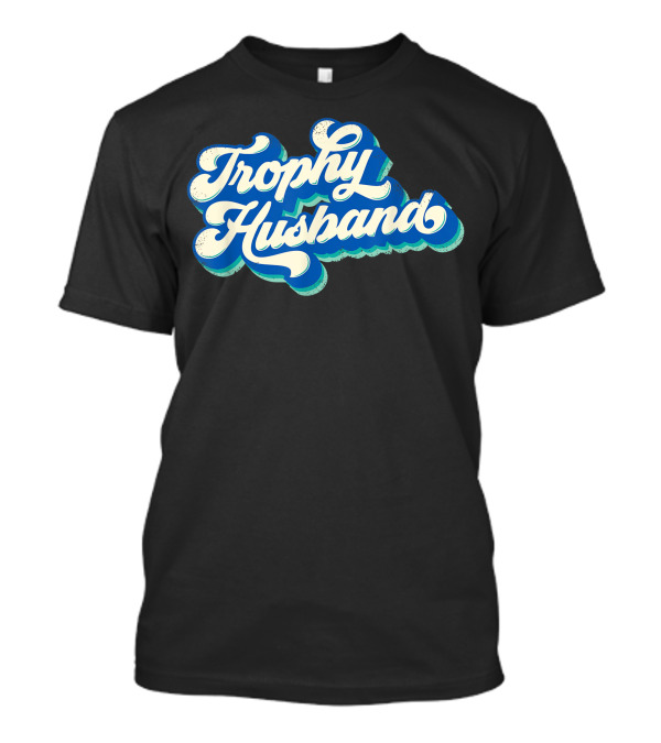 Mens Trophy Husband Blue T-Shirt