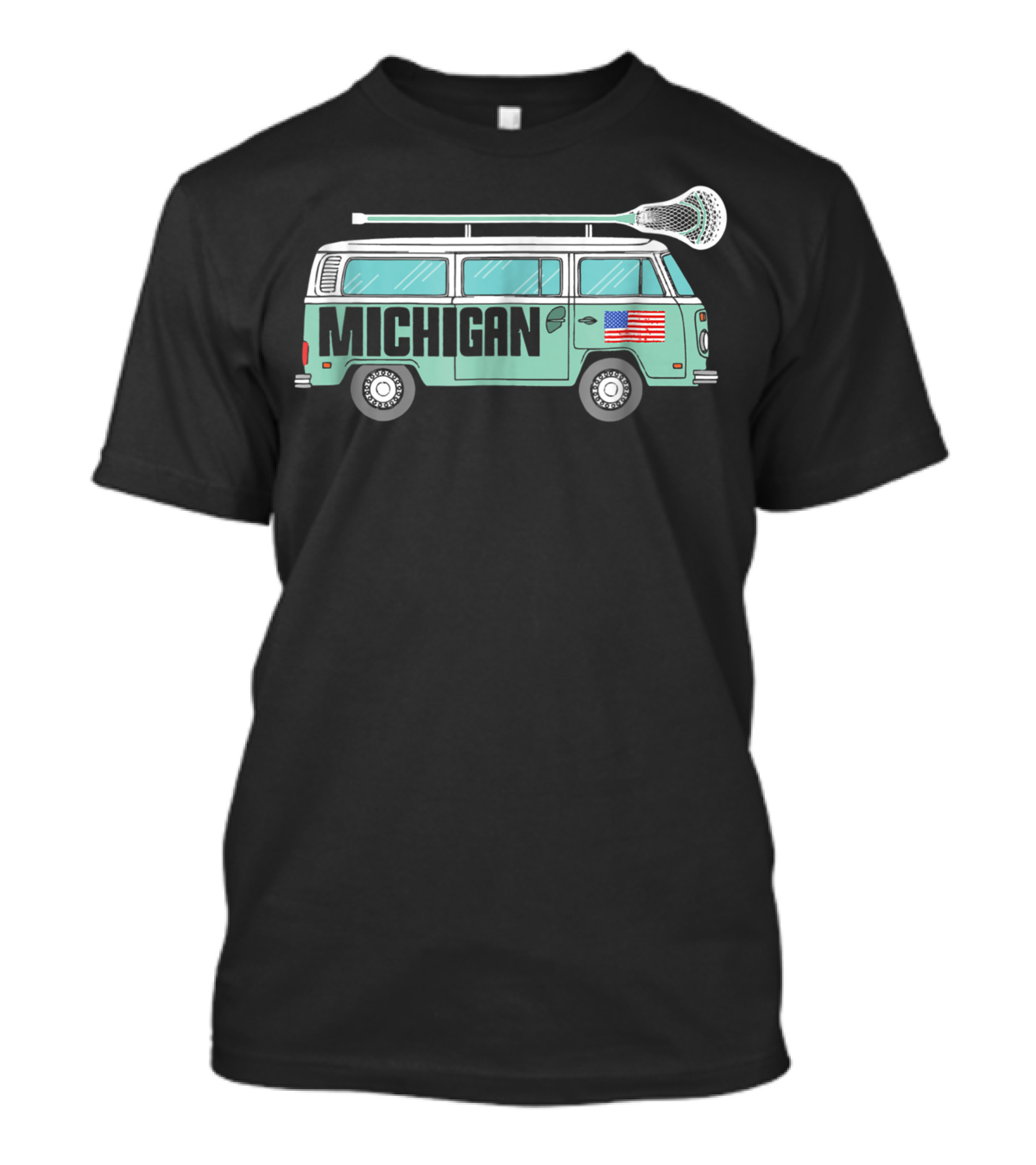 Michigan Hippie Van Lacrosse State Lax W8 T-Shirt