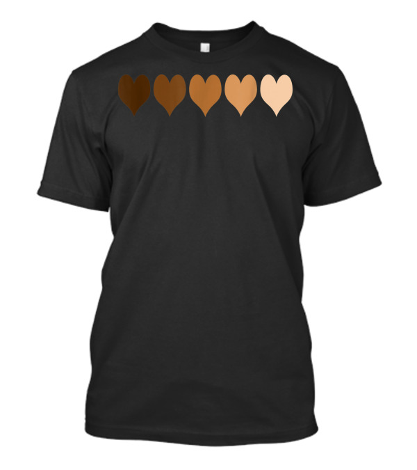 Multicultural Diversity Hearts Love Peace Inclusion T-Shirt