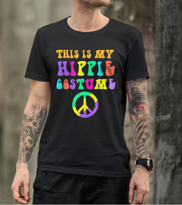 This Is My Hippie Costume Halloween Party Men Ny Peace T-Shirt