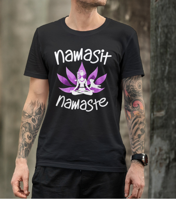 Namasit Namaste Yoga Dog Zen Budha Budda Lover T-Shirt