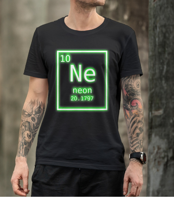 10 Ne Neon 20.1797 Green Periodic Table Chemistry Nerd T-Shirt