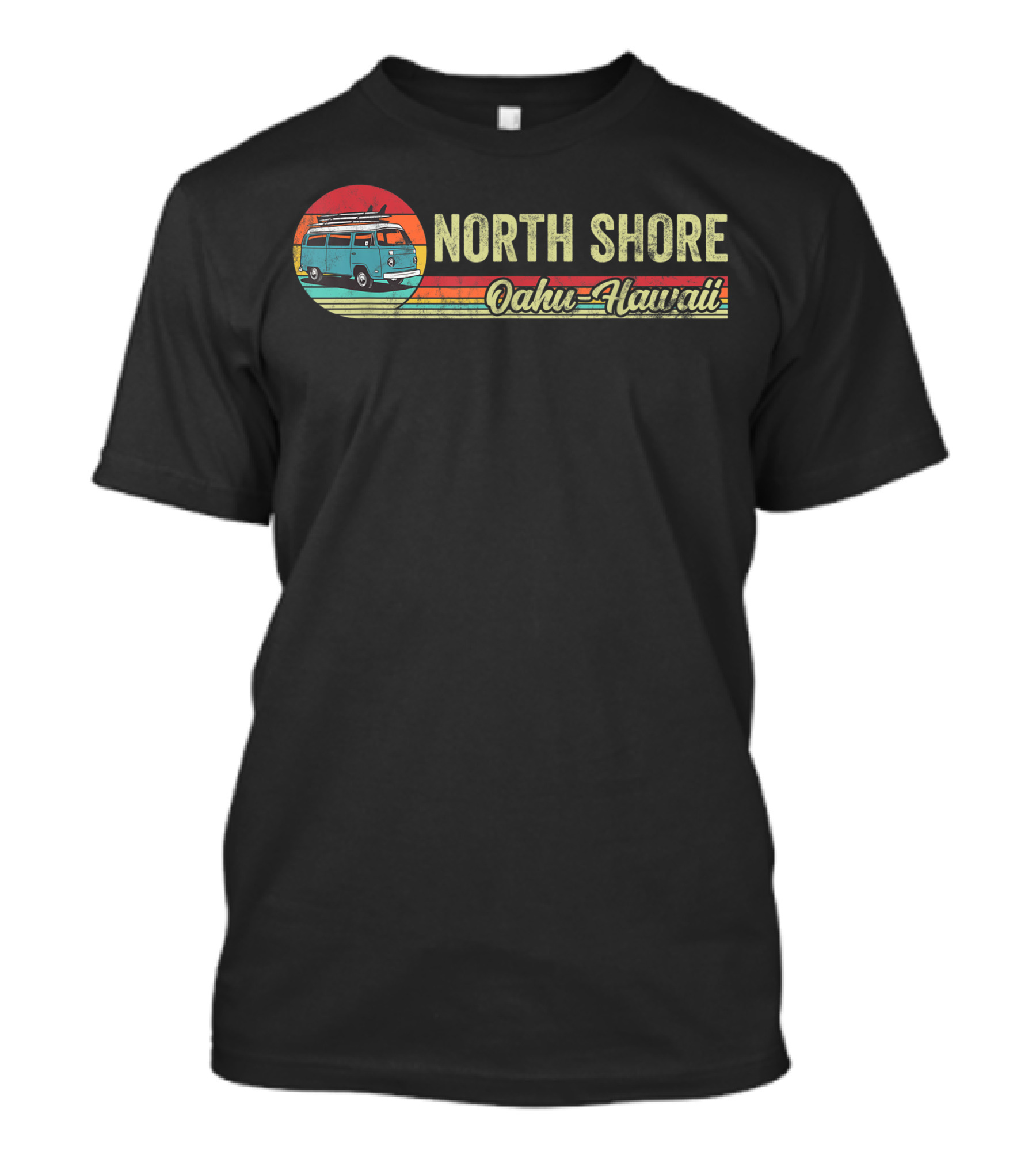 North Shore Oahu Hawaii Vintage Surf Van Retro Summer Vibes T-Shirt