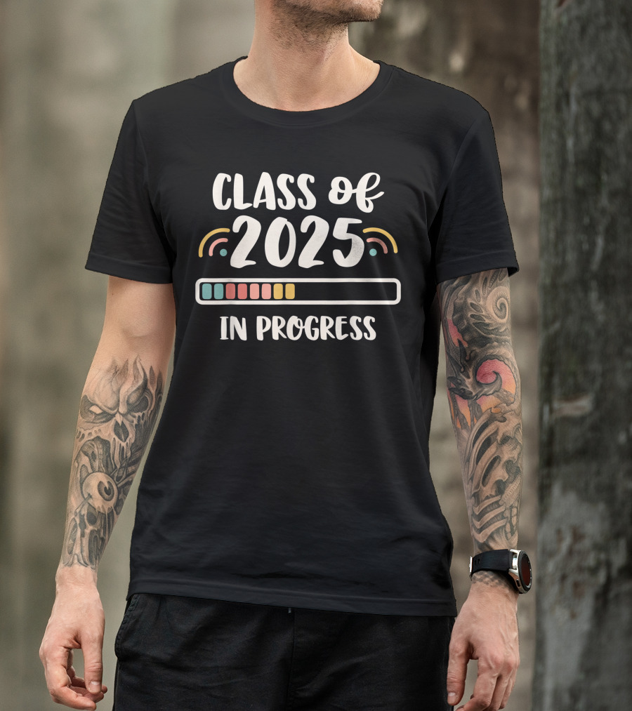 Class Of 2025 In Progress Loading Bar Graphics T-Shirt