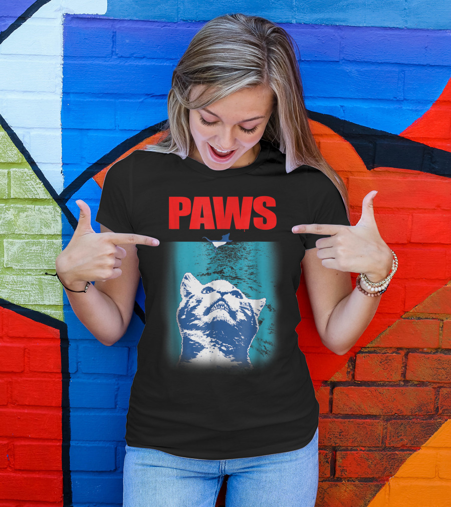PAWS Cat Kitten Kitty Pet Lover Movie T-Shirt