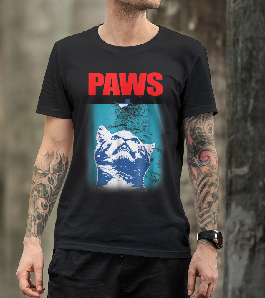 PAWS Cat Kitten Kitty Pet Lover Movie T-Shirt