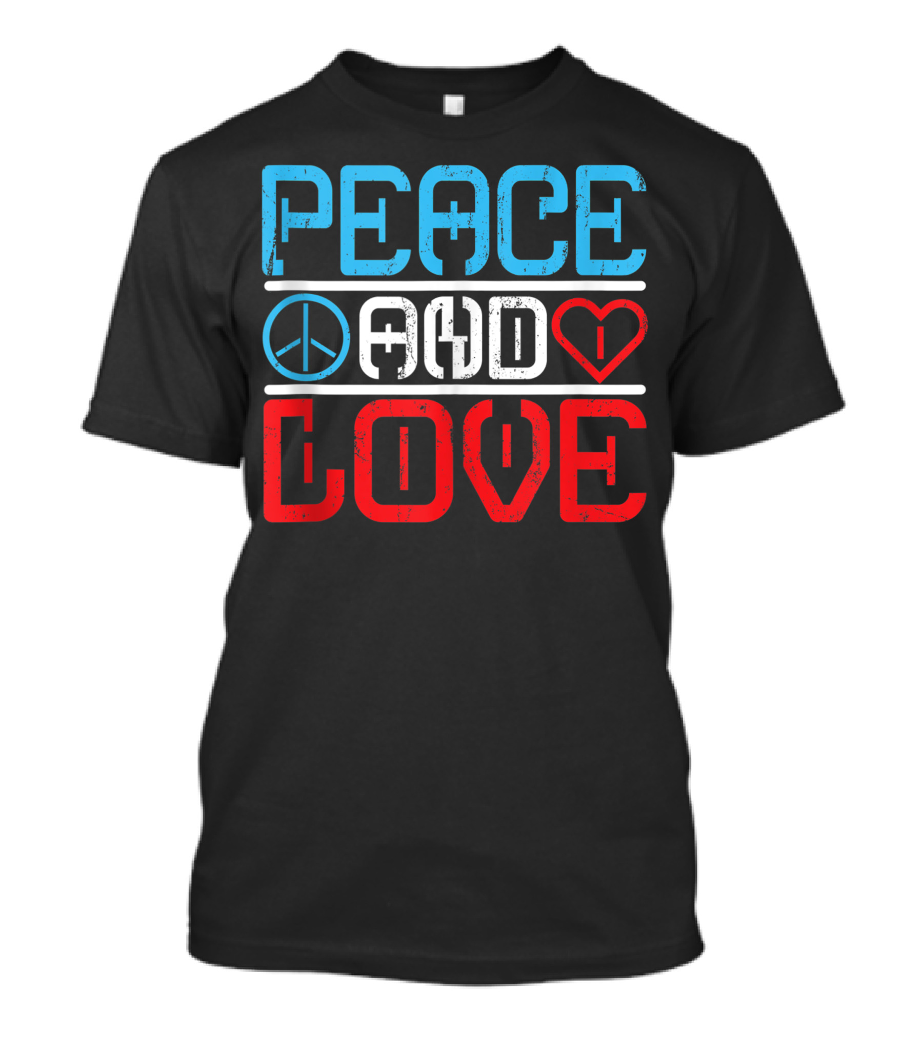 Peace And Love USA Peace Sign And Heart T-Shirt