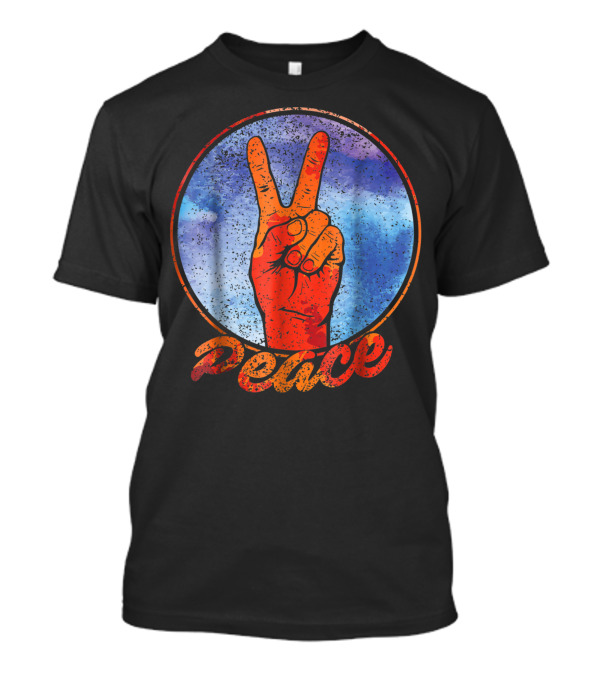 Peace Fingers V Sign Peace T-Shirt