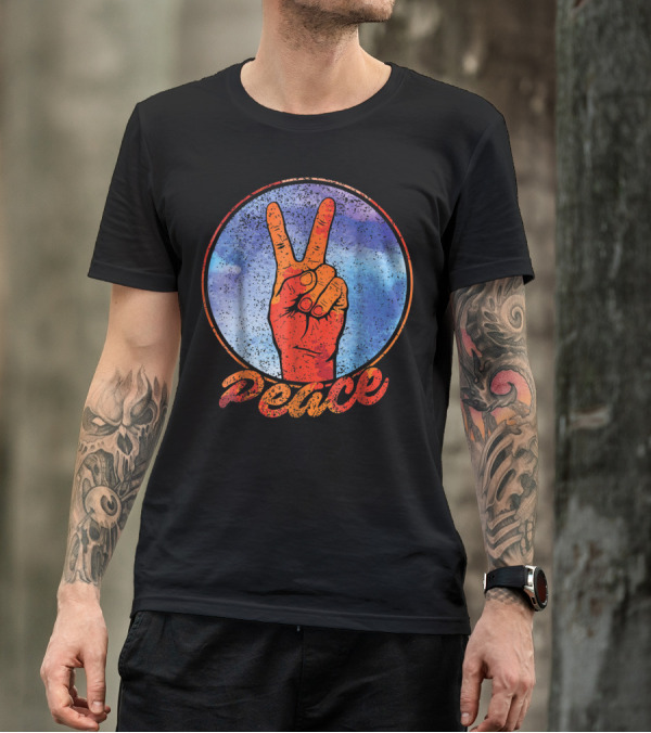 Peace Fingers V Sign Peace T-Shirt