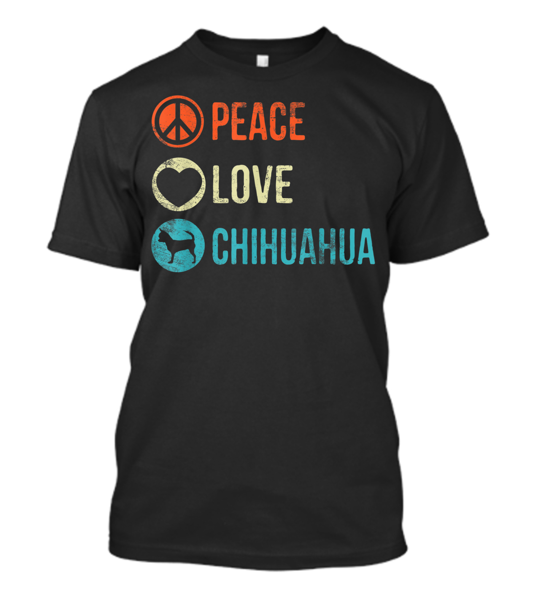Peace Love Chihuahua Dog Lover Pet Owner T-Shirt