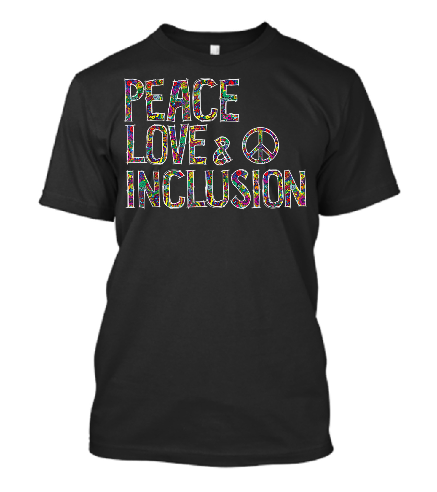Peace Love Inclusion Special Education Sped Para Teacher Vibrant T-Shirt