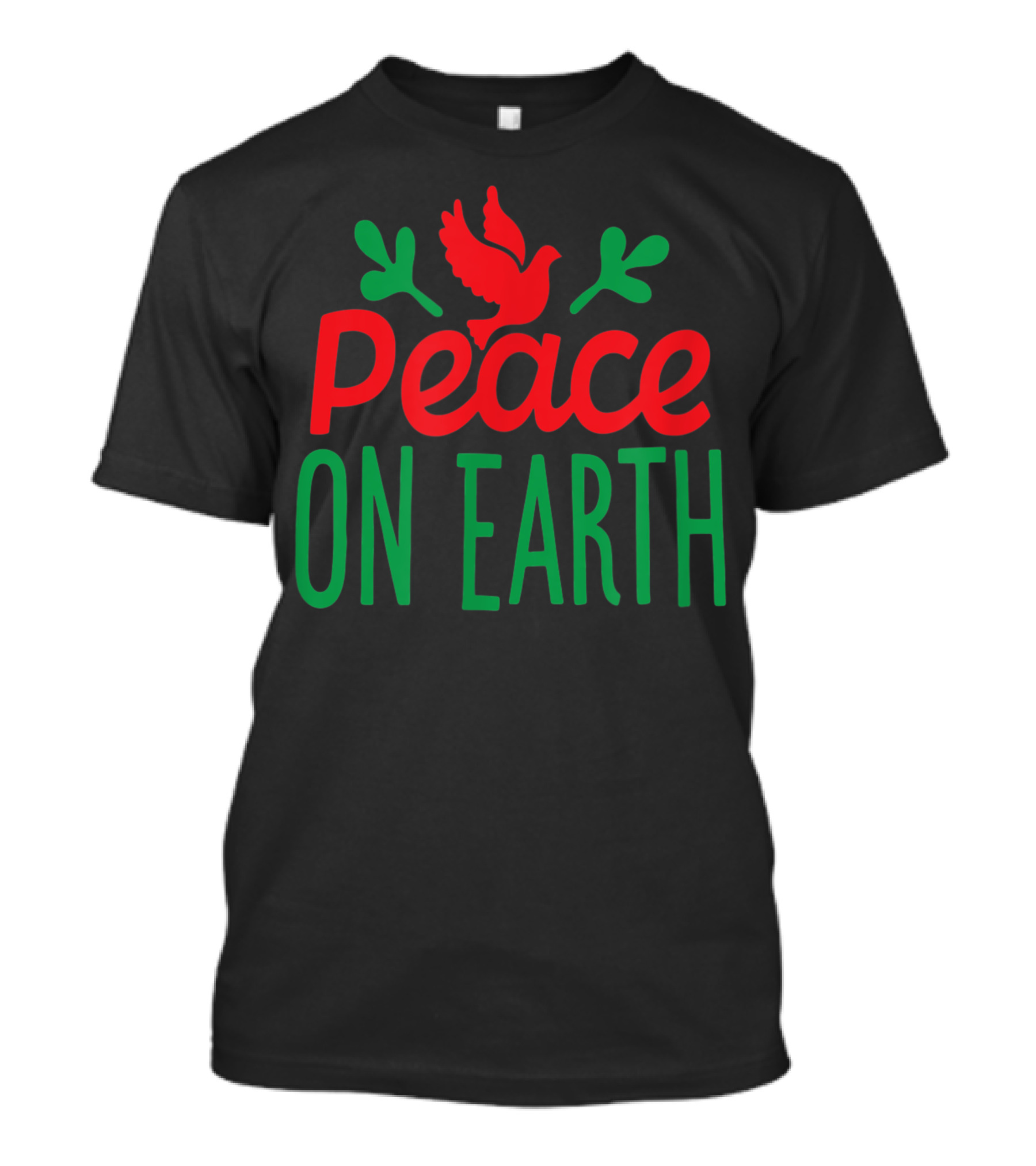 Peace On Earth Christmas Holiday Xmas Dove T-Shirt