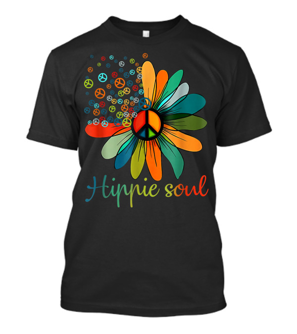 Hippie Soul Peace Sign Flower Daisy T-Shirt