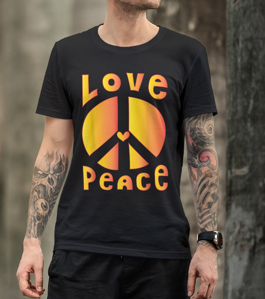 Love Peace Sign 60s 70s Tie Dye Retro T-Shirt