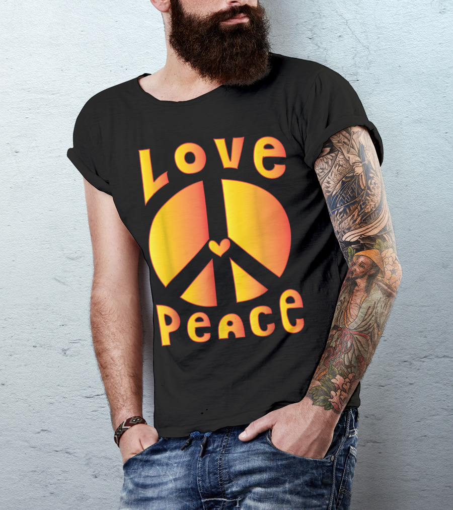 Love Peace Sign 60s 70s Tie Dye Retro T-Shirt