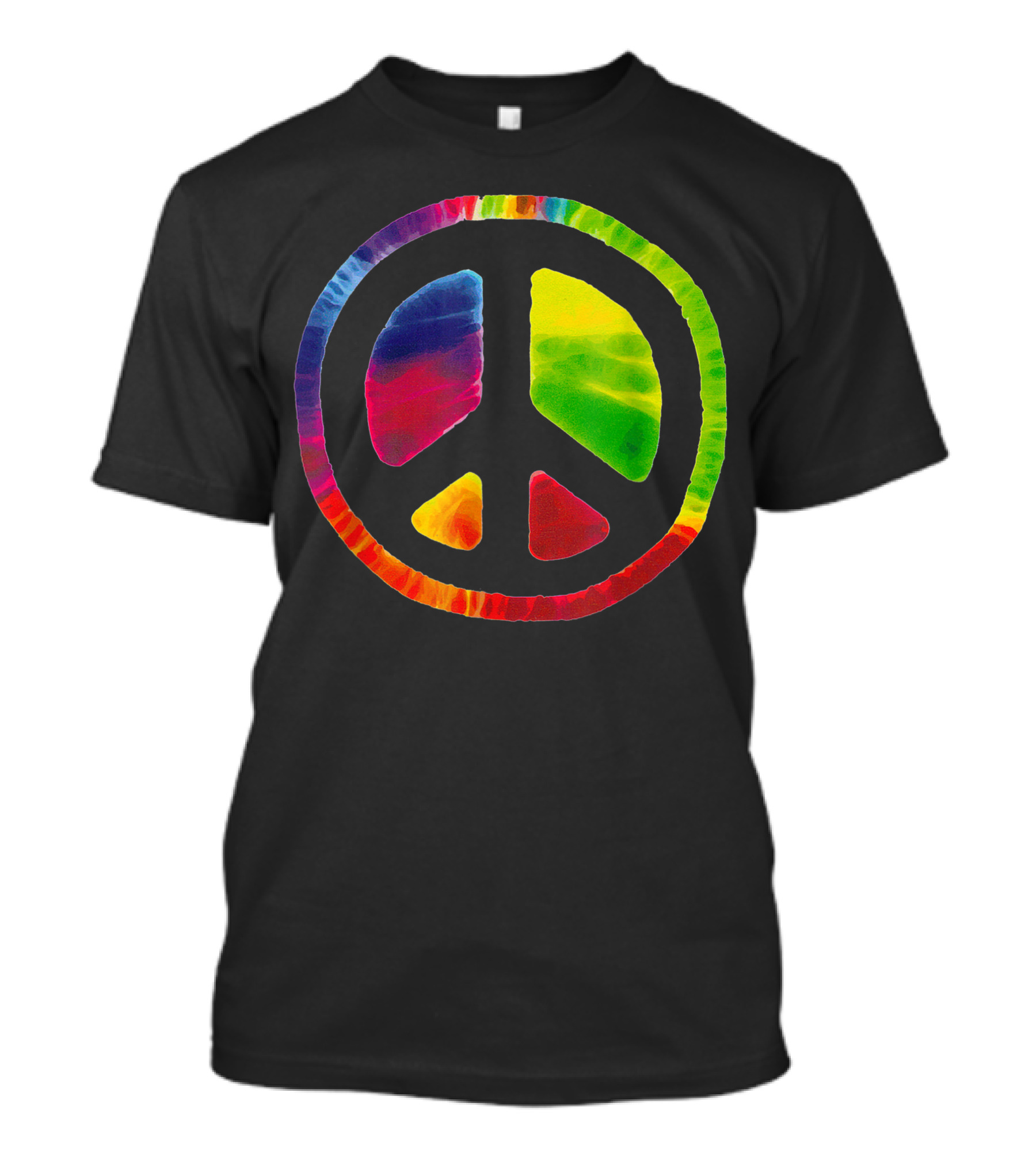 Peace Sign Tye Dye Rainbow Vivid Colors T-Shirt