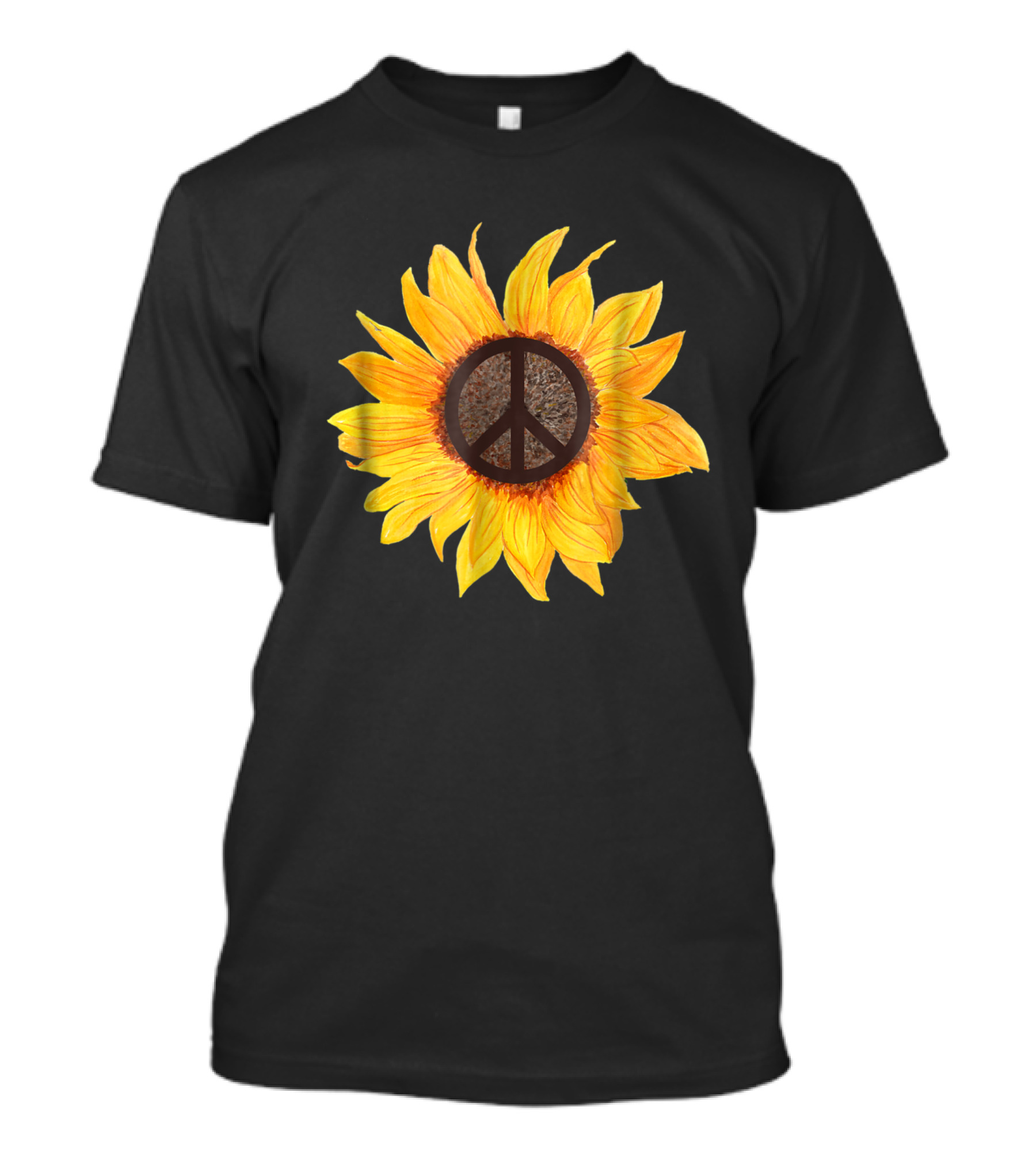 Peace Sunflower Hippy Boho Flower T-Shirt