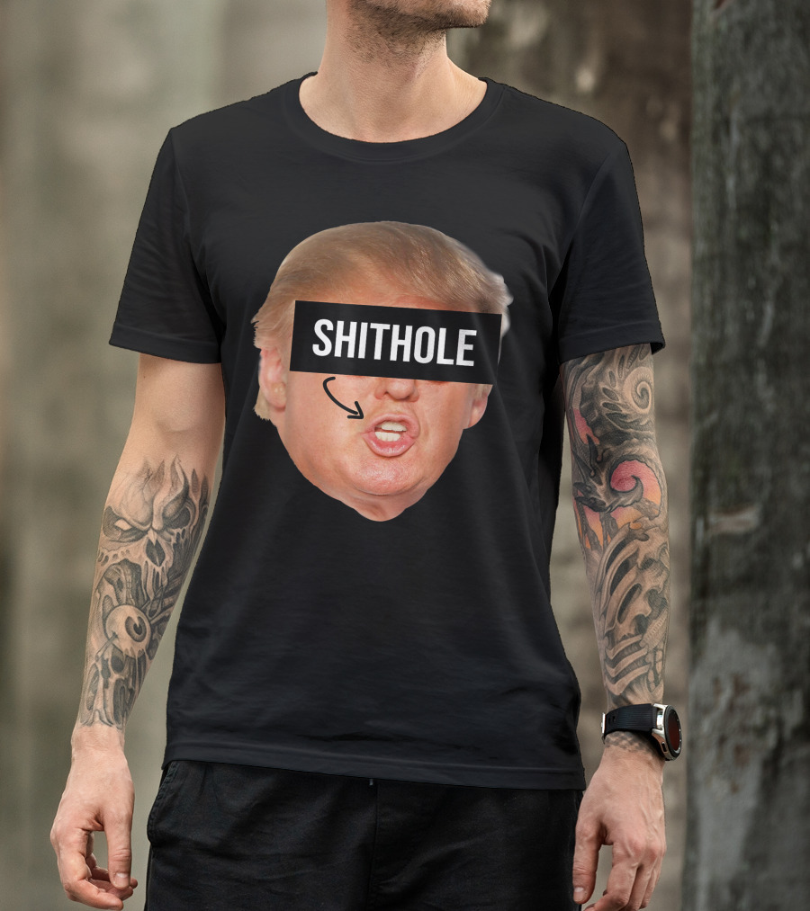 Donald Trump Shithole Face Censorship T-Shirt
