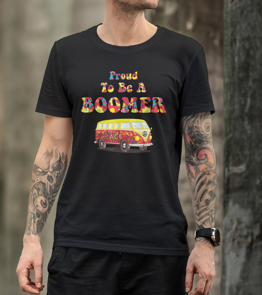 Proud To Be A Boomer Peace Love UK T-Shirt