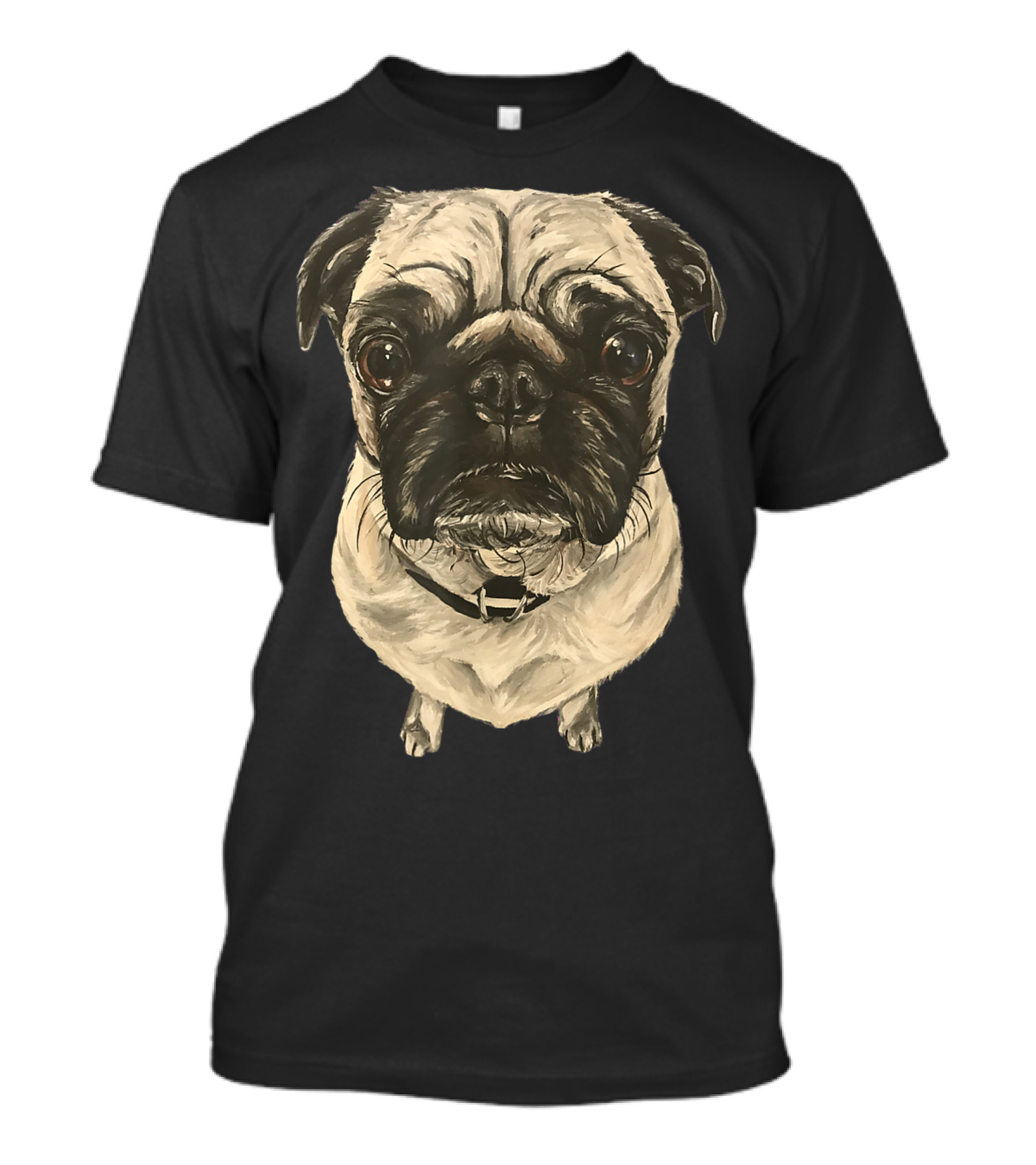 Pug Lover 8W Adorable Pug Face T-Shirt
