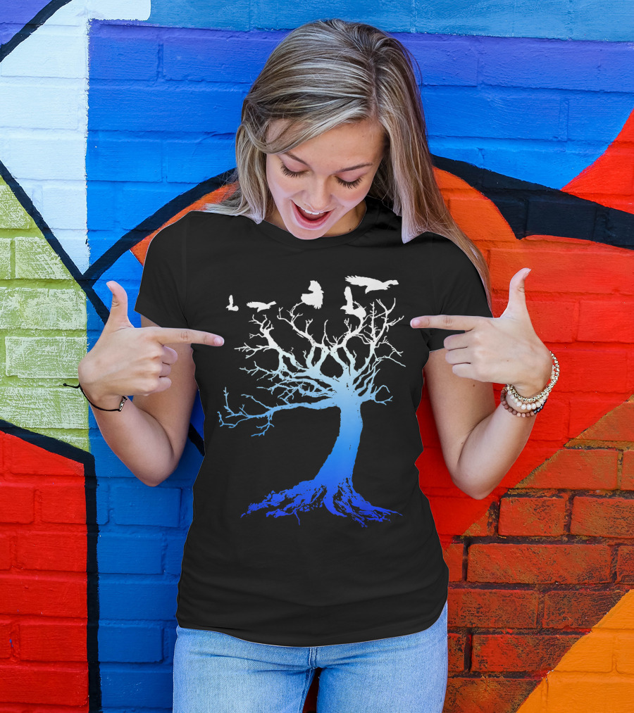 Raven Tree Of Life Gothic Artistic Vibe Ravens T-Shirt