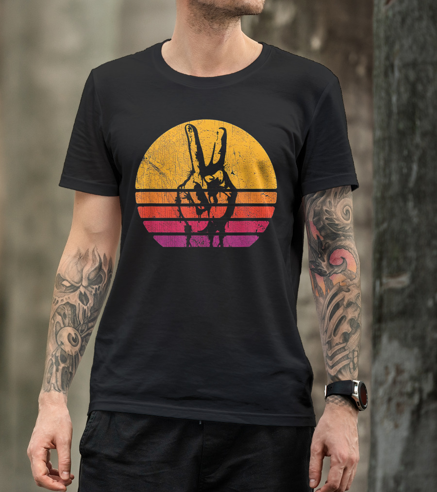 Retro Peace Love 60s 70s Hippie Inspired Sunset Peace Sign T-Shirt