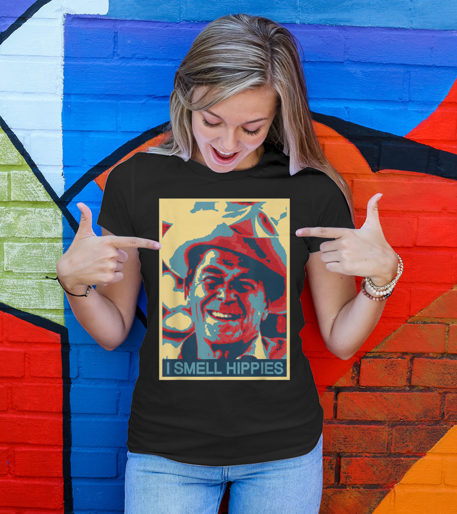 Ronald Reagan I Smell Hippies Retro T-Shirt