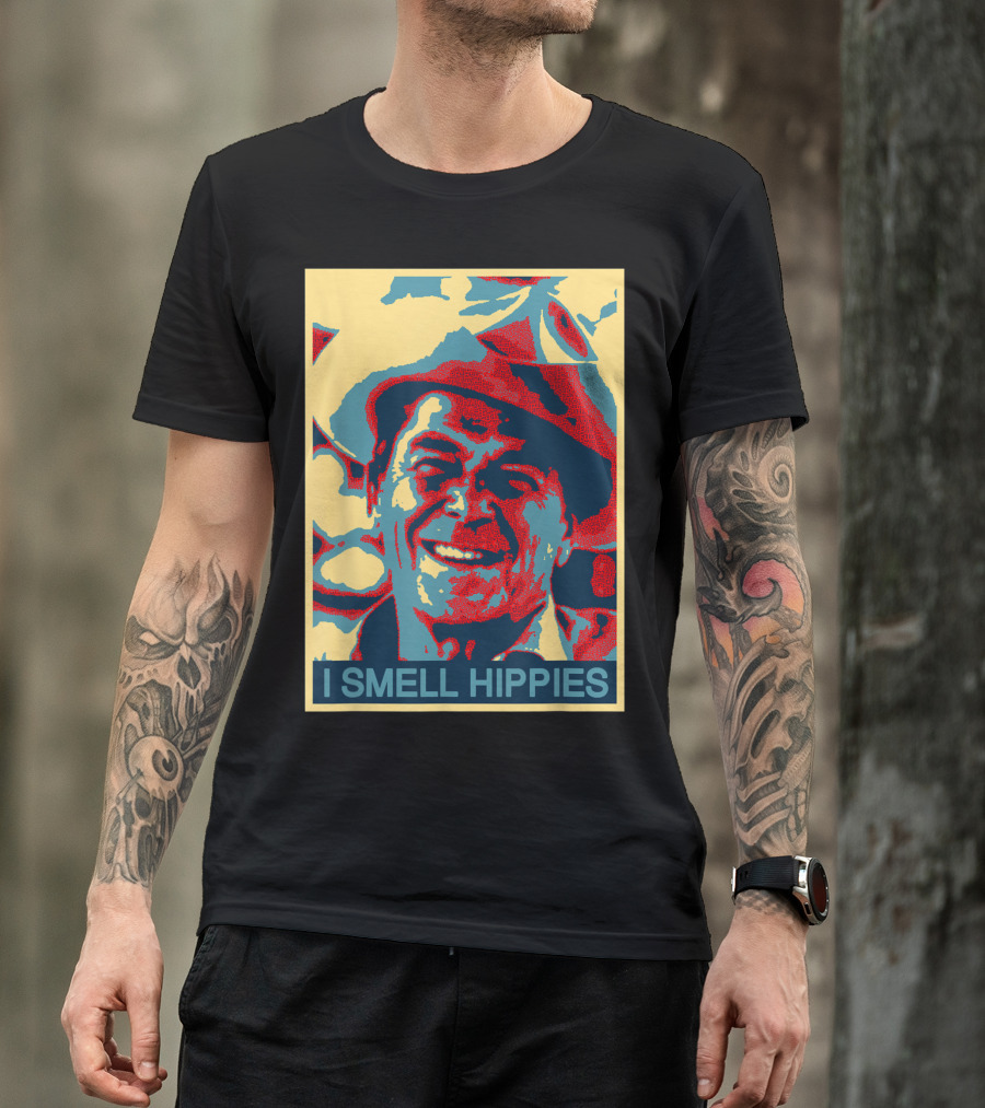 Ronald Reagan I Smell Hippies Retro T-Shirt