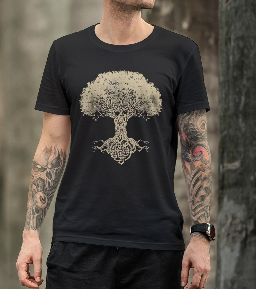 Sacred Tree Celtic Knot Spiritual Celts Irish Eternity T-Shirt