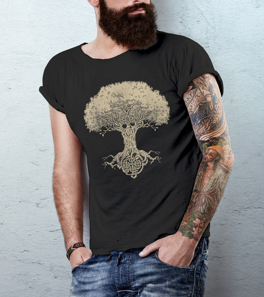 Sacred Tree Celtic Knot Spiritual Celts Irish Eternity T-Shirt