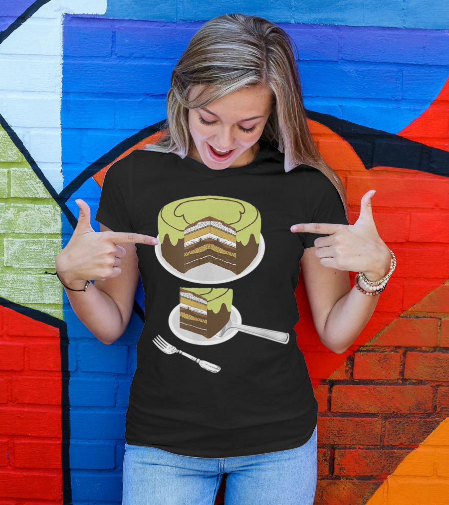 Earth Layers Cake Slice Science Teacher 8G T-Shirt