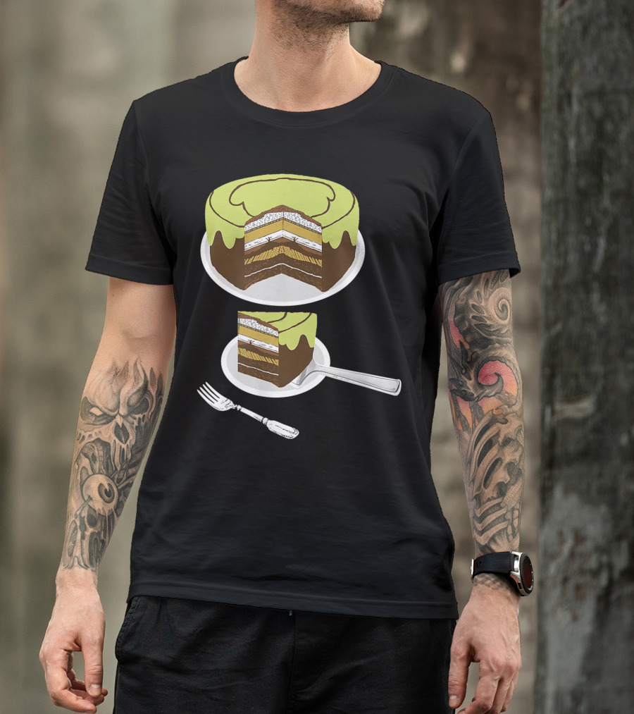 Earth Layers Cake Slice Science Teacher 8G T-Shirt