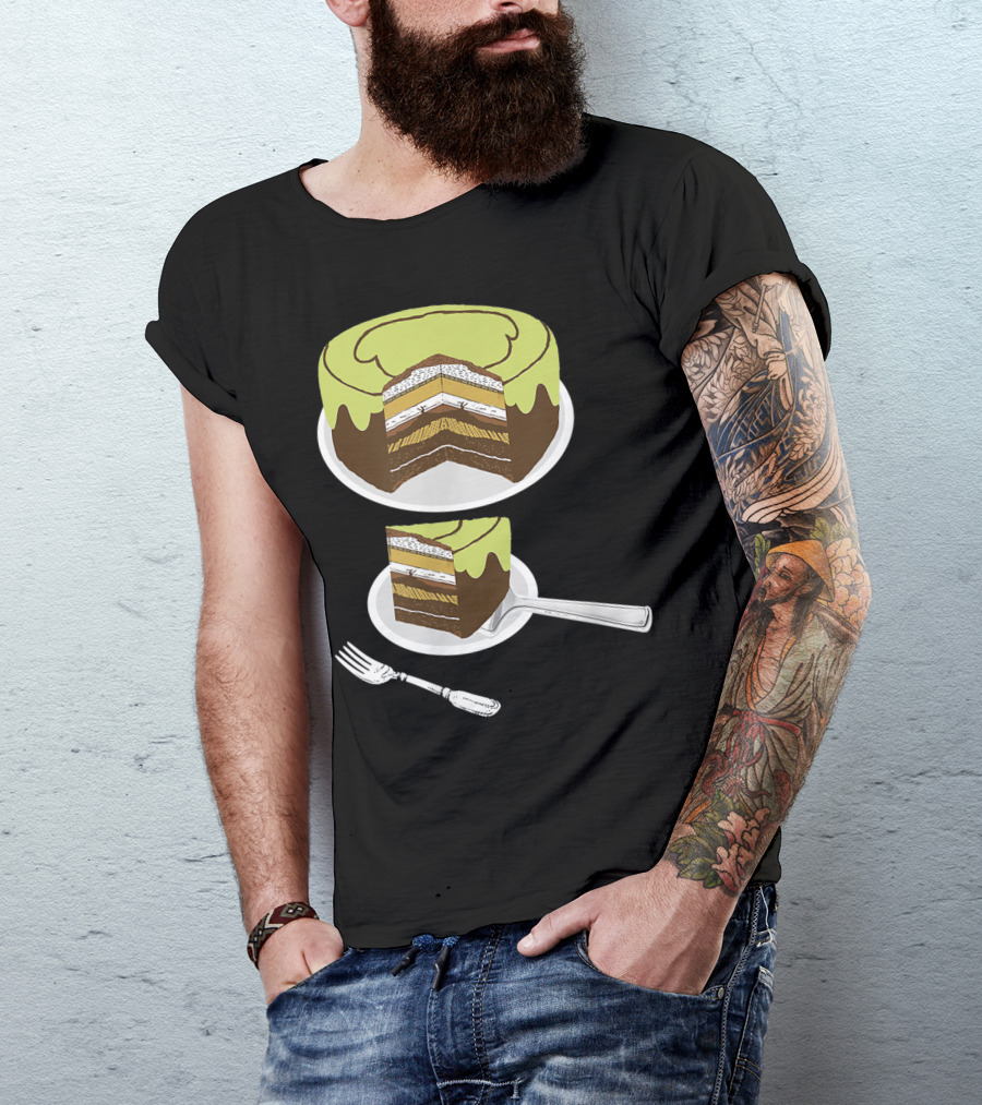 Earth Layers Cake Slice Science Teacher 8G T-Shirt