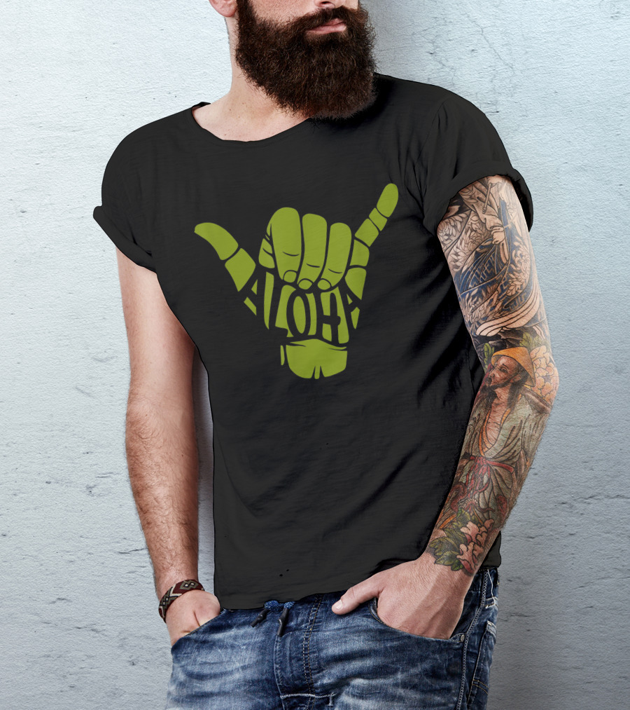 Shaka Aloha Hang Loose Good Vibe Hand Gesture T-Shirt