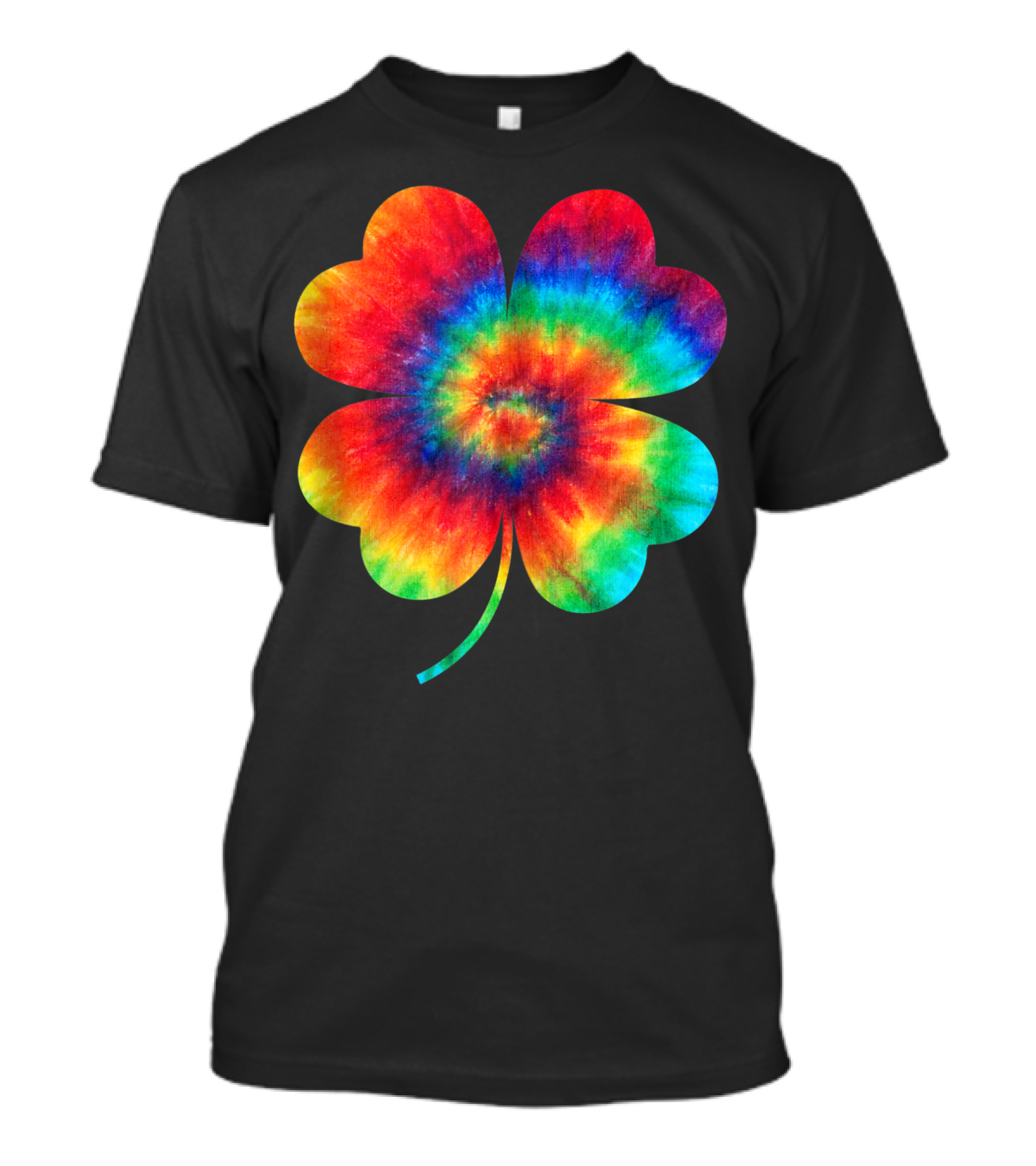 Shamrock St Patricks Day Rainbow Tie Dye Ocean T-Shirt