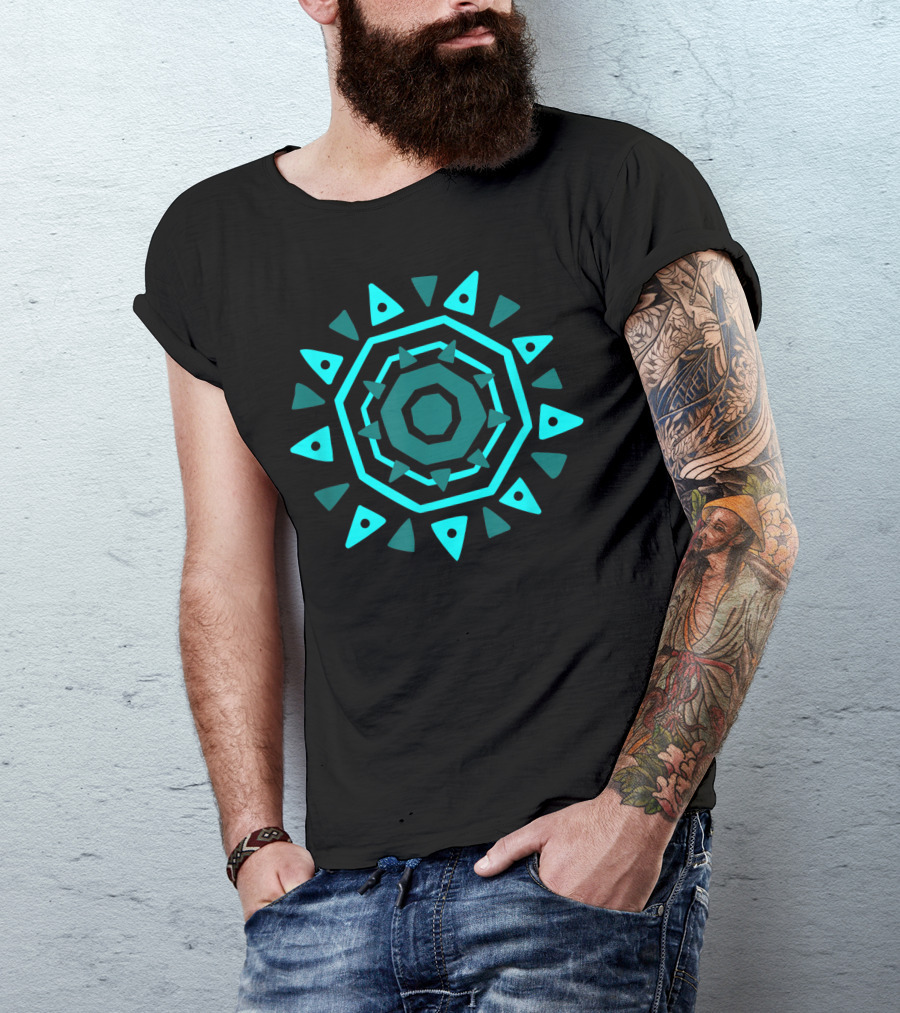 Southwestern Sun Artsy Summer Spirit Geometric Sunburst T-Shirt