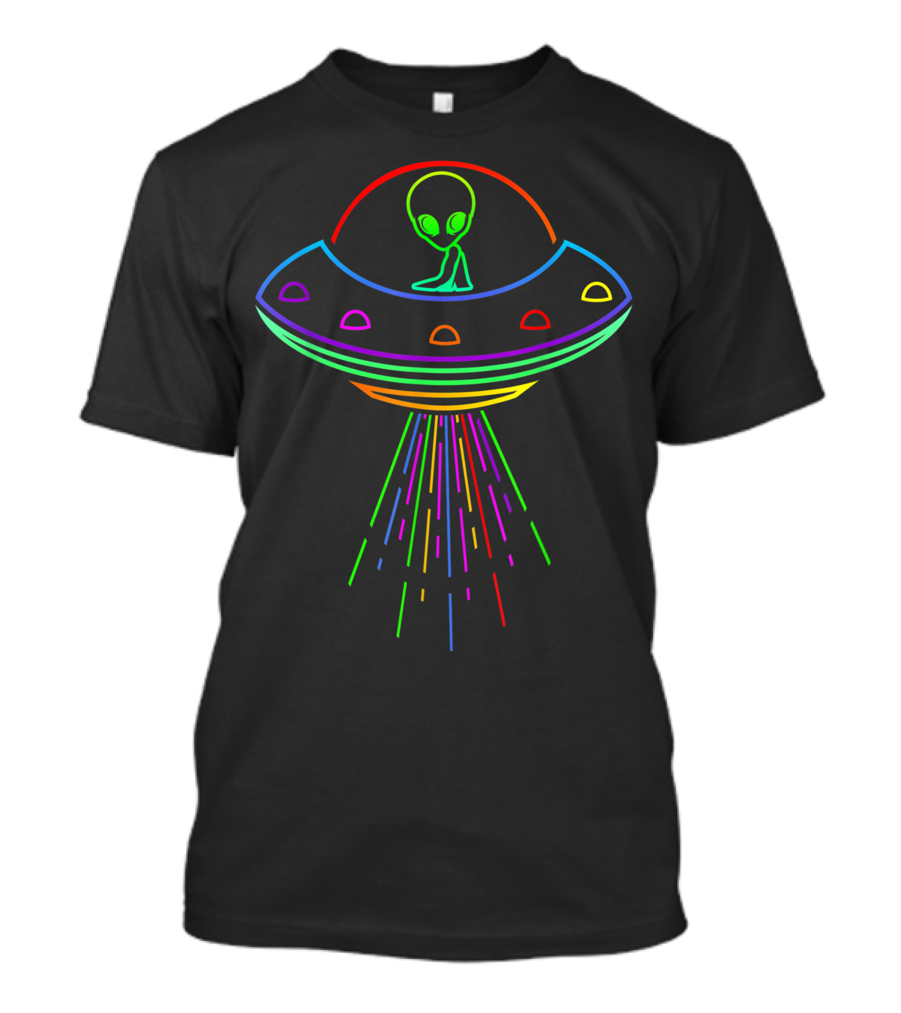 Neon Space Alien UFO Rave Lights For Alien Lovers T-Shirt