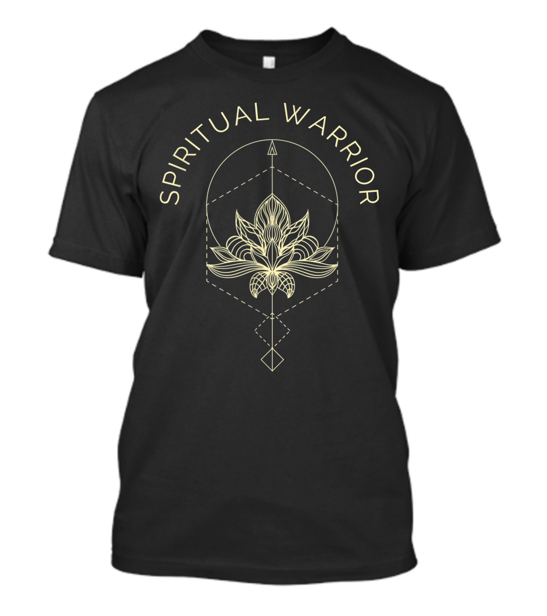 Spiritual Warrior Sacred Lotus Geometric Armor T-Shirt
