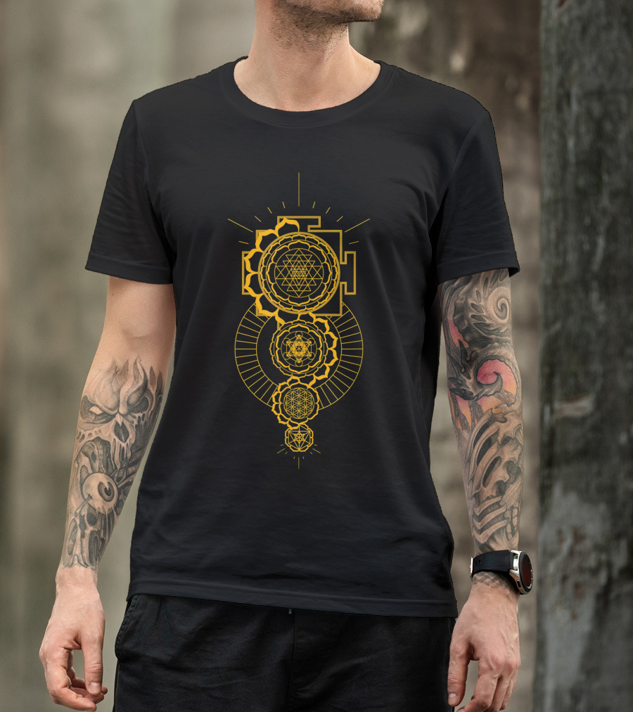Sri Yantra Sacred Geometry Mandala Merkaba Symbolism T-Shirt