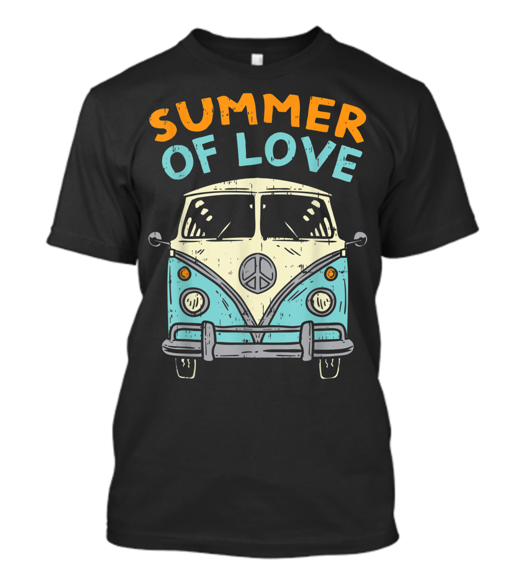 Summer Of Love Hippie Van Peace Vintage 80s Hippi Hippy T-Shirt